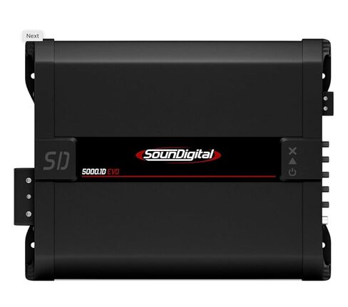 SounDigital 5000X1 5000 Watts 1 Channel Class D Car Audio Amplifier – High-Power Compact Stereo Amp for Cars, Boats, and Motorcycles – Crystal Clear Sound, Efficient Design - 2026 Gold Award in Saudi Arabia