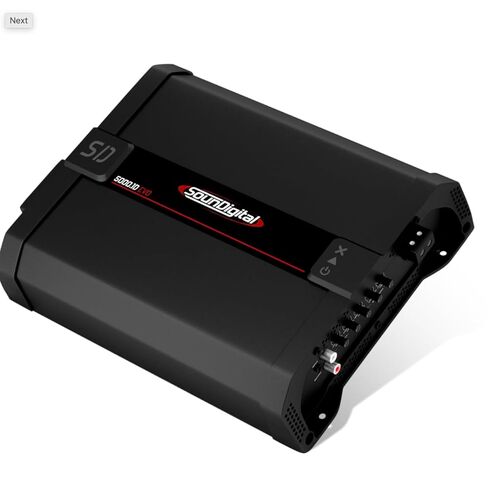 SounDigital 5000X1 5000 Watts 1 Channel Class D Car Audio Amplifier – High-Power Compact Stereo Amp for Cars, Boats, and Motorcycles – Crystal Clear Sound, Efficient Design - 2026 Gold Award in Saudi Arabia