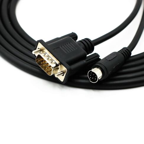 كابل ذكر MD8 8-pin ذكر إلى DB9 9-pin Male للوحة اللمس Mitsubishi GT11/GT15 مع كابل FX3U/FX2N/FX1N GT01-C30R4-8P RS422 كابل بيانات التحكم في البرمجة - 1.8 متر in Kuwait