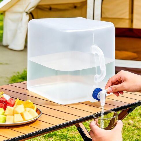 2 Pack 5.3 Gallon Collapsible Water Container with Spigot, BPA-Free Food Safe Water Storage Jug, Portable Foldable Canteen for Outdoor Camping Hiking Emergency Home Use Canteen in Saudi Arabia
