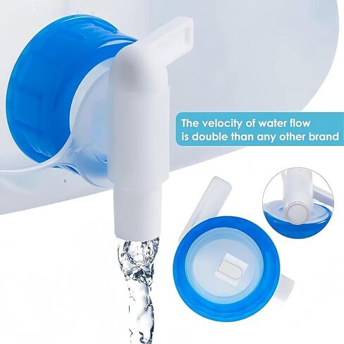 Camping Water Container 5.3 Gallon Collapsible Water Jug with Spout - Reusable Plastic Flasks, Foldable Empty Gallon Jug for Water Storage, Water Bag for Outdoor Hiking Emergency Prep (2 Pack) in Saudi Arabia