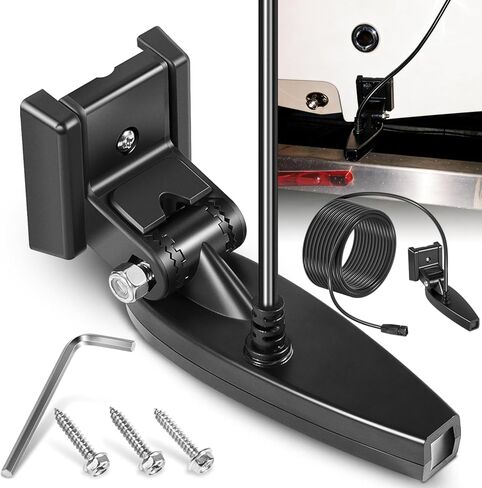 710226-1 XNT 9 DI T لمحول طاقة Humminbird Helix Transom مع سونار مزدوج الشعاع وتصوير لأسفل - 200/455 كيلو هرتز، مع محول طاقة مثبت على درجة الحرارة، أسود in Saudi Arabia