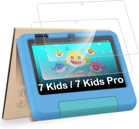 Hianjoo 2-Pack Screen Protectors Compatible with 7 Kids/ 7 Kids Pro Tablet 7" (2022 Release), Tempered Glass [HD Clarity] [9 Hardness] [Easy Installation] in Saudi Arabia
