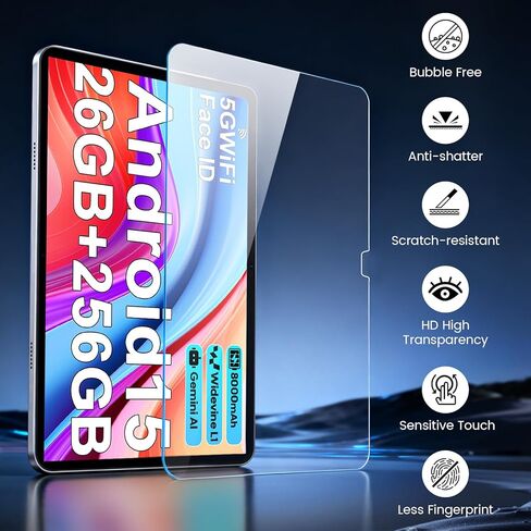 واقي شاشة مكون من قطعتين لجهاز Suicoey P30 Android 15 Tablet مقاس 10 بوصة، زجاج مقسى بصلابة 9H لجهاز Suicoey P30، مقاوم للخدش، واقي شاشة عالي الدقة in Kuwait