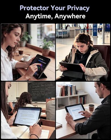واقي شاشة غير لامع للخصوصية 360 درجة لجهاز iPad Pro 13 بوصة M4/M5 (2024/2025 الجيل السابع/الثامن)، 4 طرق مضادة للتجسس وهج الضوء الأزرق 13 بوصة فلتر واقي شاشة سهل التركيب للكمبيوتر اللوحي [متوافق مع قلم Apple ومعرف الوجه، صديق للحافظة] in Saudi Arabia