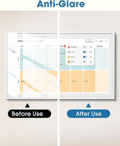 Tiga 2-Pack Screen Protector Film for Skylight Calendar Max 27-Inch, Flexible Soft Clear Protective Film, Touchscreen Compatible, Easy Install Kit Included in Saudi Arabia