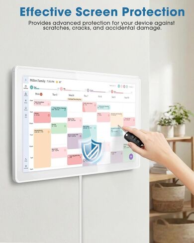 Tiga 2-Pack Screen Protector Film for Skylight Calendar Max 27-Inch, Flexible Soft Clear Protective Film, Touchscreen Compatible, Easy Install Kit Included in Saudi Arabia