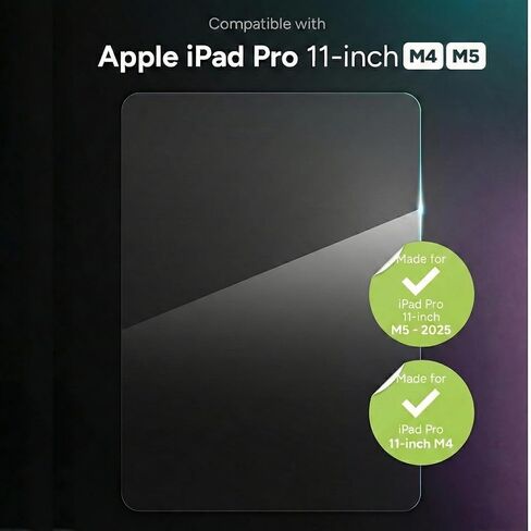 واقي شاشة ZAGG Glass Elite لجهاز iPad Pro 11 بوصة M5/M4 (2025/2024) - زجاج مقسى أقوى 5 مرات، مضاد للخدش، مقاوم للتلطخ، صديق للحافظة، سهل الاستخدام، وضوح عالي الدقة in Saudi Arabia