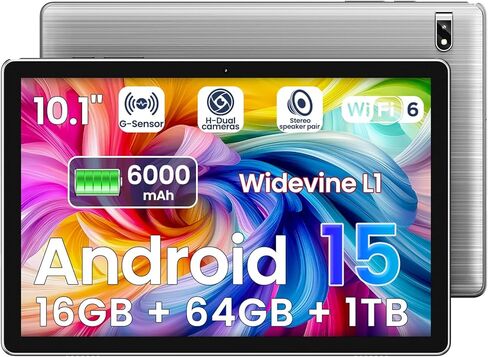 2026 Tablet,10.1 Inch Android 15 Tablets with Gemini AI, Tablet Octa-Core, 16GB RAM+1TB Expand, 2+8MP Camera, BT5, Tablets PC 2.4/5G WiFi 6,1080 IPS FHD Screen, Tablets Android Gifts for Men Women in Saudi Arabia
