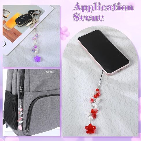 Ymapinc 3Pcs Phone Charm Kit, Y2K Bag Charm Strap, Flower Star Cellphone Charms, Lilies of the Valley Star Keychain Lanyard, Cute Purse/Phone Case Charms, Pink Camera Pendants Decor Accessories in Saudi Arabia