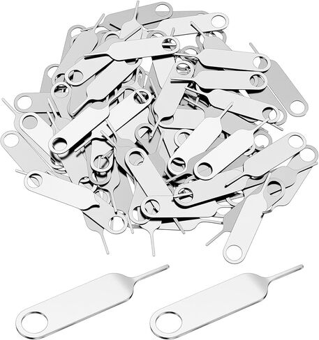 Hecila 100PCS SIM Card Removal Tool Set Universal Sim Card Tray Removal Key Tray Ejectors Pins Waterproof Universal Sim/SD Cards Pin Opening Ejector Pin fits Key Rings Multi-Functional SD Ejector Tool in Saudi Arabia