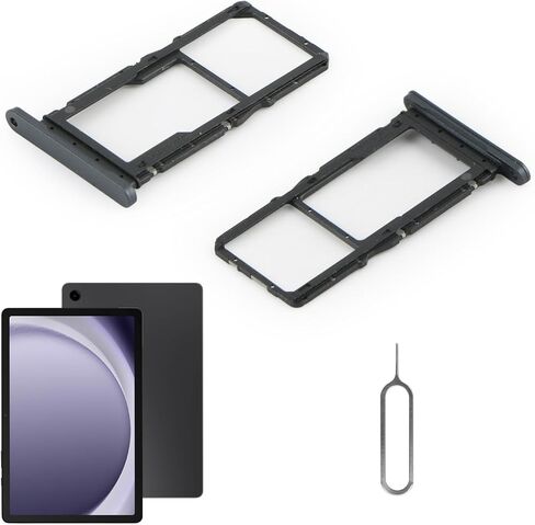 2PCS SIM Card Tray for Samsung Galaxy Tab A9+ A9 Plus SIM Card Slot Holder Replacement for Samsung Galaxy A9 Plus X210 X215 with Open Eject Pin（Black） in Saudi Arabia