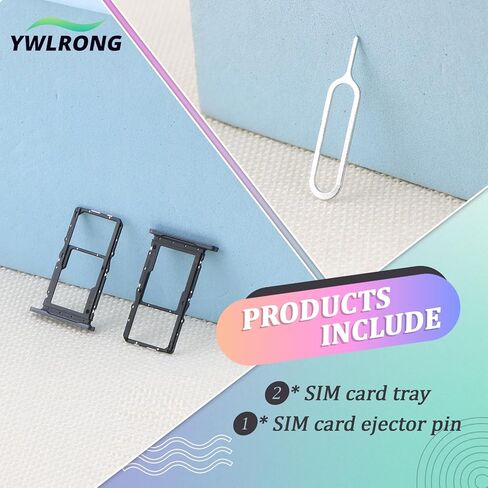 2PCS SIM Card Tray for Samsung Galaxy Tab A9+ A9 Plus SIM Card Slot Holder Replacement for Samsung Galaxy A9 Plus X210 X215 with Open Eject Pin（Black） in Saudi Arabia