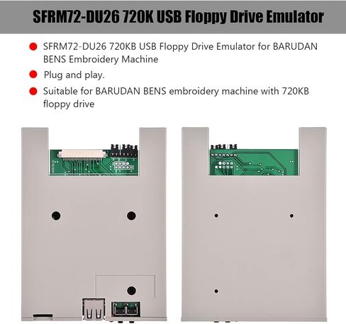 SUNGOOYUE SFRM72 DU26 USB Floppy Drive Emulator, Plug and Play High Security Data Protection, User Friendly, with Built in Memory for BENS Embroidery Machine 720KB Floppy in Kuwait