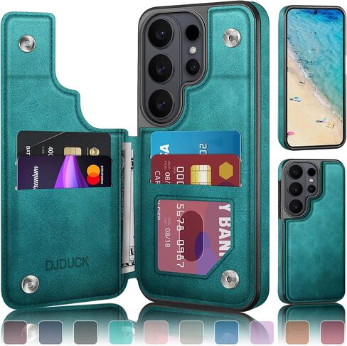 DJDUCK Designed for Samsung Galaxy S26 Ultra Case Wallet with Card Holder, [Magnetic Clasp Cover] [RFID Blocking Leather Protection] Shockproof Women Men Cases for Samsung S26 Ultra Light Brown in Saudi Arabia
