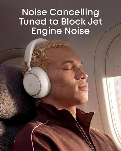 سماعات Soundcore Space 2 من Anker، سماعات رأس بخاصية إلغاء الضوضاء النشطة مع حافظة واقية، ملاءمة مريحة، وقت تشغيل 50 ساعة، صوت لاسلكي LDAC عالي الدقة، اتصال مزدوج، مكالمات واضحة، بلوتوث 6.1، وضع القيلولة in Saudi Arabia