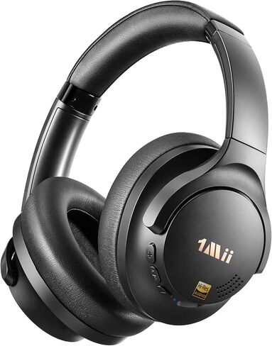 1Mii Y8 Active Noise Cancelling Headphones, Bluetooth 6.0 Headphones Wireless Over Ear, Hi-Res 75H Playtime, Volume Control, AI Voice Chat, Custom EQ via APP Comfort for Airplane & Home Office - Black in Saudi Arabia