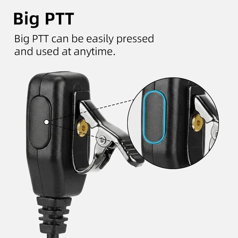 BAOFENG Walkie Talkies Earpiece with Mic Radio Earpiece for Radio earpiece UV-5R & BF-888S, 2-Pin Headset with Mic, Compatible with BF-F8HP, AR-152, UV-17R, UV-21R, DM-32 Two Way Radio(2 Pack) in Saudi Arabia