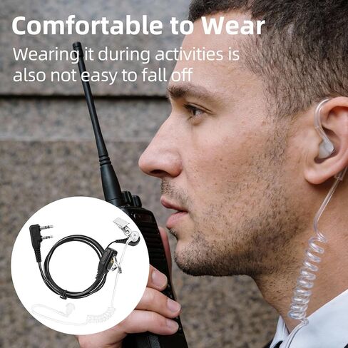 BAOFENG Walkie Talkies Earpiece with Mic Radio Earpiece for Radio earpiece UV-5R & BF-888S, 2-Pin Headset with Mic, Compatible with BF-F8HP, AR-152, UV-17R, UV-21R, DM-32 Two Way Radio(2 Pack) in Saudi Arabia