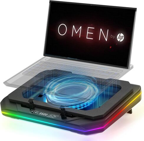Cooling Pad for Hp Victus Gaming Laptop Cooler with Powerful Turbo Cooling Fan Can Fast Cooling CPU+GPU 40°C, Variable Speed,6 RGB Light in Saudi Arabia