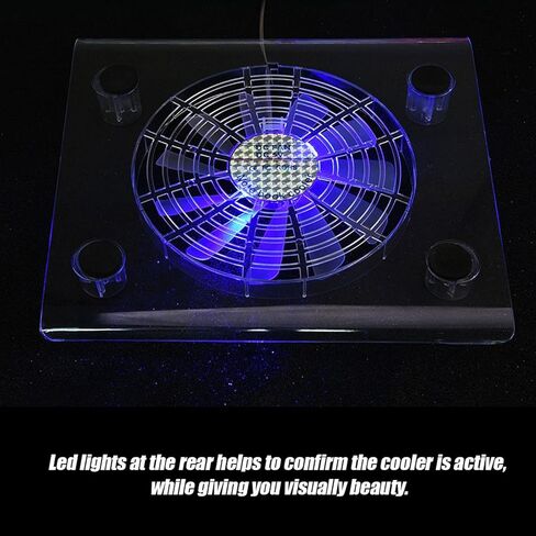 Ultra Quiet USB Notebook Cooler Cooling Pad Fans with LED RGB Lights for PS4/PS3/Laptop in Saudi Arabia