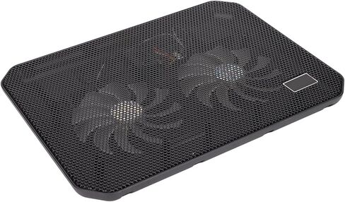 Dual Fans Laptop Cooling Pad, Ergonomic Design, Fast Heat Dissipation, USB Port, Silent Operation, Excellent for Gaming Laptops Under 17in in Saudi Arabia