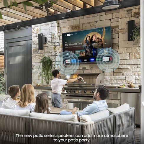 SYLVOX 43" Outdoor Smart TV with Soundbar, 4K Weatherproof TV for Patio & Backyard, 700-Nit Brightness, IP55 Waterproof, Partial Sun (Patio Series) in Saudi Arabia