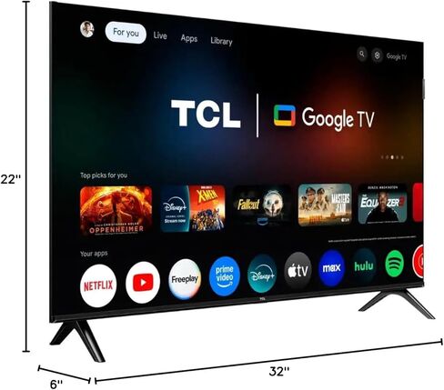 تلفزيون TCL 32 بوصة فئة Q3K (1080 بكسل) FHD QLED Smart Google TV (2024) (متجدد) in Saudi Arabia