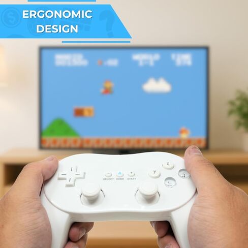 Old Skool Wii Classic Pro Controller for Wii and WiiU White in Saudi Arabia