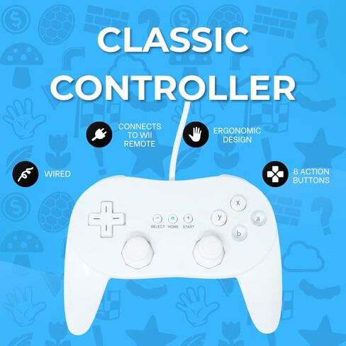 Old Skool Wii Classic Pro Controller for Wii and WiiU White in Saudi Arabia