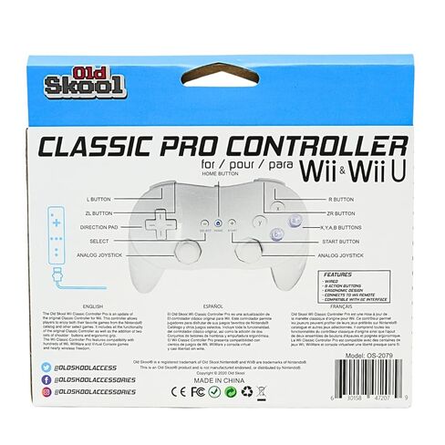 Old Skool Wii Classic Pro Controller for Wii and WiiU White in Saudi Arabia