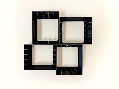 Video Game Wall Mount Organizer Display Compatible with Sega Master System Boxes Games, Black, Holds 5 Cartridges, Set of 4 in Saudi Arabia