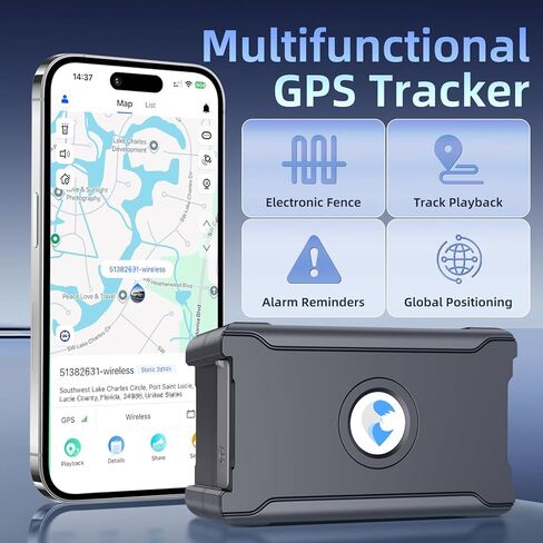 جهاز تعقب GPS للمركبات، جهاز تتبع السيارة 4G LTE في الوقت الحقيقي بقدرة 6000 مللي أمبير في الساعة مع رسوم اشتراك منخفضة وتجربة مجانية لمدة 7 أيام، جهاز تعقب GPS مخفي مغناطيسي قوي للسيارة/RV/الشاحنات/الدراجات النارية in Kuwait