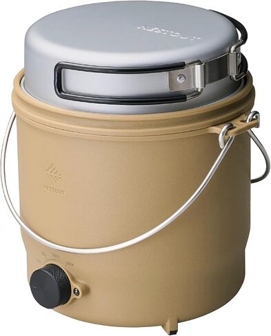 COOKER-1 Electric Cooker 500W Camping Stove, Portable Plug-In for Power Stations, Rice Cooking Mode, 3 Heat Settings, 800ml Capacity, Durable Outdoor Use (Beige) in Saudi Arabia
