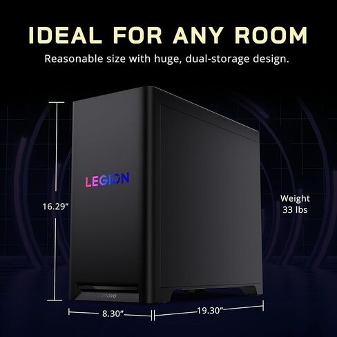 Lenovo Legion Tower 5i Gaming Desktop, Intel Ultra 7 265F, NVIDIA GeForce RTX 5070 12GB GDDR7, 64GB DDR5, 3TB Storage (2TB SSD+1TB Docking Station), HD Audio, RGB Cooling, Wi-Fi 6E, Win 11, Black in Saudi Arabia