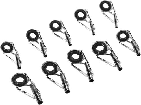80Pcs Fishing Rod Guide Rings Set, Stainless Steel Ceramic Guide Rings in 10 Sizes, Easy to Install with Storage Case, for Replacement Accessory in Saudi Arabia