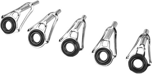 80Pcs Fishing Rod Guide Rings Set, Stainless Steel Ceramic Guide Rings in 10 Sizes, Easy to Install with Storage Case, for Replacement Accessory in Saudi Arabia