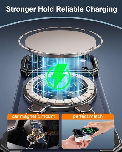حافظة OATSBASF X لهاتف iPhone 17 Pro Max 6.9 بوصة، مع حامل مغناطيسي قابل للدوران 360 درجة، حافظة هاتف معدنية نحيفة مقاومة للصدمات بدون إطار، أسود in Kuwait