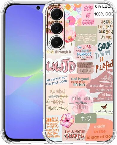 Case for Samsung Galaxy A36 with Christian Design,Jesus Bible Verse Collage,Clear Slim Soft TPU Bumper Phone Cover,6.7"(Christian,A36) in Saudi Arabia