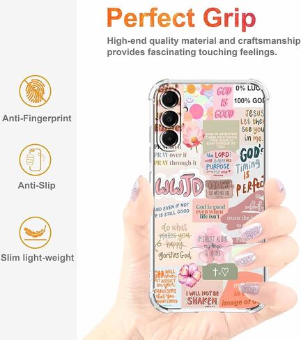 Case for Samsung Galaxy A36 with Christian Design,Jesus Bible Verse Collage,Clear Slim Soft TPU Bumper Phone Cover,6.7"(Christian,A36) in Saudi Arabia