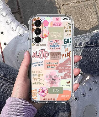 Case for Samsung Galaxy A36 with Christian Design,Jesus Bible Verse Collage,Clear Slim Soft TPU Bumper Phone Cover,6.7"(Christian,A36) in Saudi Arabia