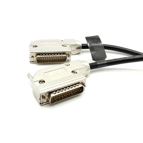 DB25 ذكر بزاوية قائمة إلى DB25 ذكر بزاوية قائمة 2 صفوف من الإبر سبائك الزنك حماية مزدوجة كابل تسلسلي لبيانات COM 1 متر in Saudi Arabia
