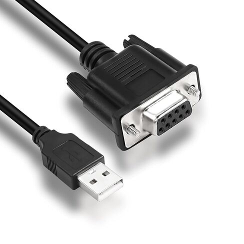 كابل محول تسلسلي أنثى من USB إلى RS-232 DB9، كابل محول تسلسلي USB 2.0 ذكر إلى RS232 Com أنثى DB9 (1.8 متر) in Saudi Arabia