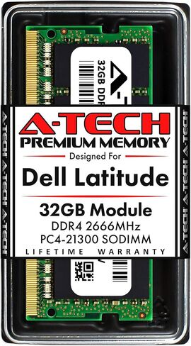 A-Tech 32GB RAM for Dell Latitude 5510, 5310 | DDR4 2666MHz SODIMM PC4-21300 Laptop Memory Upgrade Module in Saudi Arabia