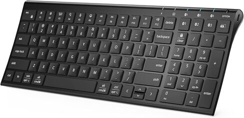 iClever BK10 SE Bluetooth Keyboard for Mac, Multi-Device Slim Wireless Keyboard with Numeric Keypad, Standard Full-Size Keys, USB-C Rechargeable, Compatible with iPad Windows iOS Android in Saudi Arabia