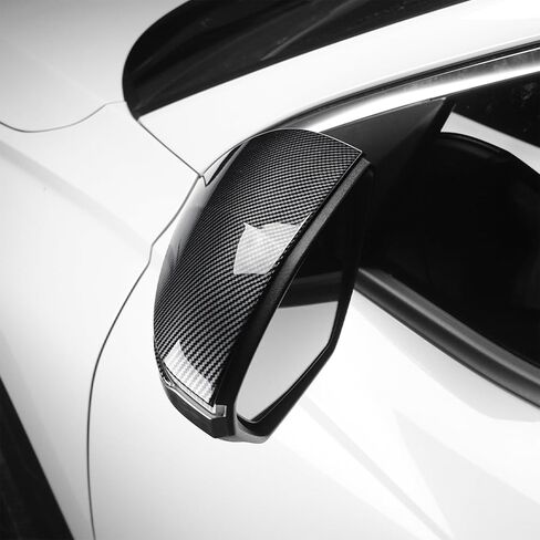 قطعتان من أغطية غطاء المرآة الخلفية متوافقة مع Hyundai Tucson 2024 2025 ABS غطاء مرآة جانبي للباب الجانبي يغطي ملحقات السيارة الخارجية مناسبة للنماذج ذات إشارات الانعطاف (نمط ألياف الكربون) in Kuwait