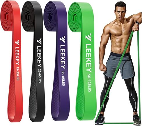 LEEKEY Resistance Bands for Working Out, Exercise Bands with Door Anchor,Pull Up Assistance Bands for Men and Women- Strength Bands for Fitness Training, Physical Therapy,Home Workouts in Saudi Arabia
