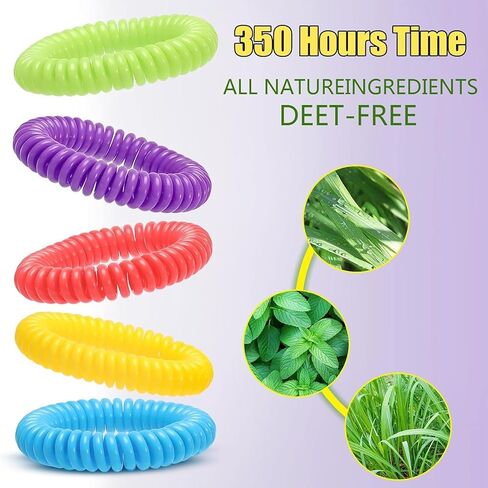 48 Pack Mosquito Repellent Bracelets with 60 Mosquito Repellent Patches, Individually Wrapped Mosquitoes Bracelets Stickers for Camping Swimming Outdoor Indoor, Deet Free in Saudi Arabia