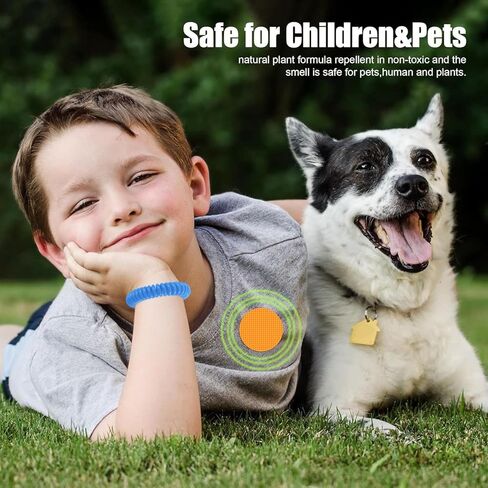 48 Pack Mosquito Repellent Bracelets with 60 Mosquito Repellent Patches, Individually Wrapped Mosquitoes Bracelets Stickers for Camping Swimming Outdoor Indoor, Deet Free in Saudi Arabia