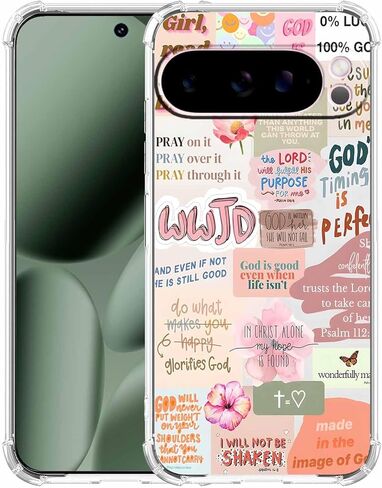 Case for Google Pixel 10 Pro XL with Christian Design,Jesus Bible Verse Collage,Clear Slim Soft TPU Bumper Phone Cover,6.8"(Christian,P10XL) in Saudi Arabia
